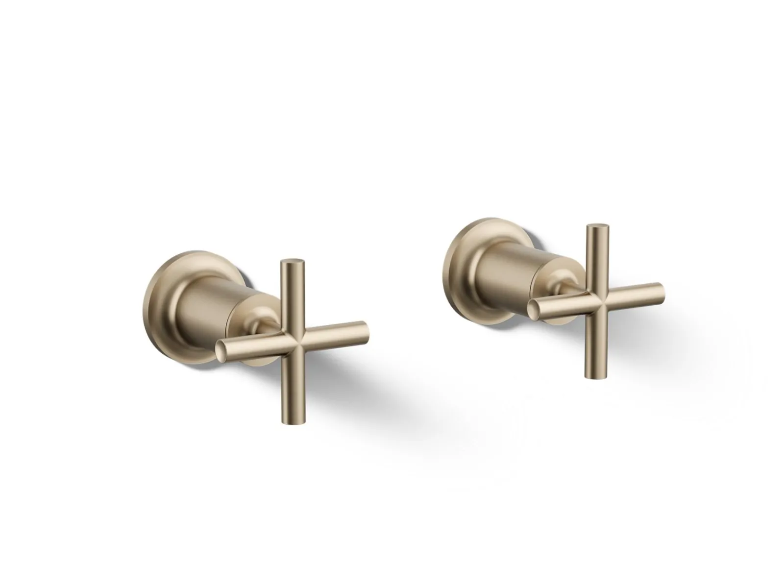 Deck- or wall-mount bath faucet handle trim with cross design^Kohler Best
