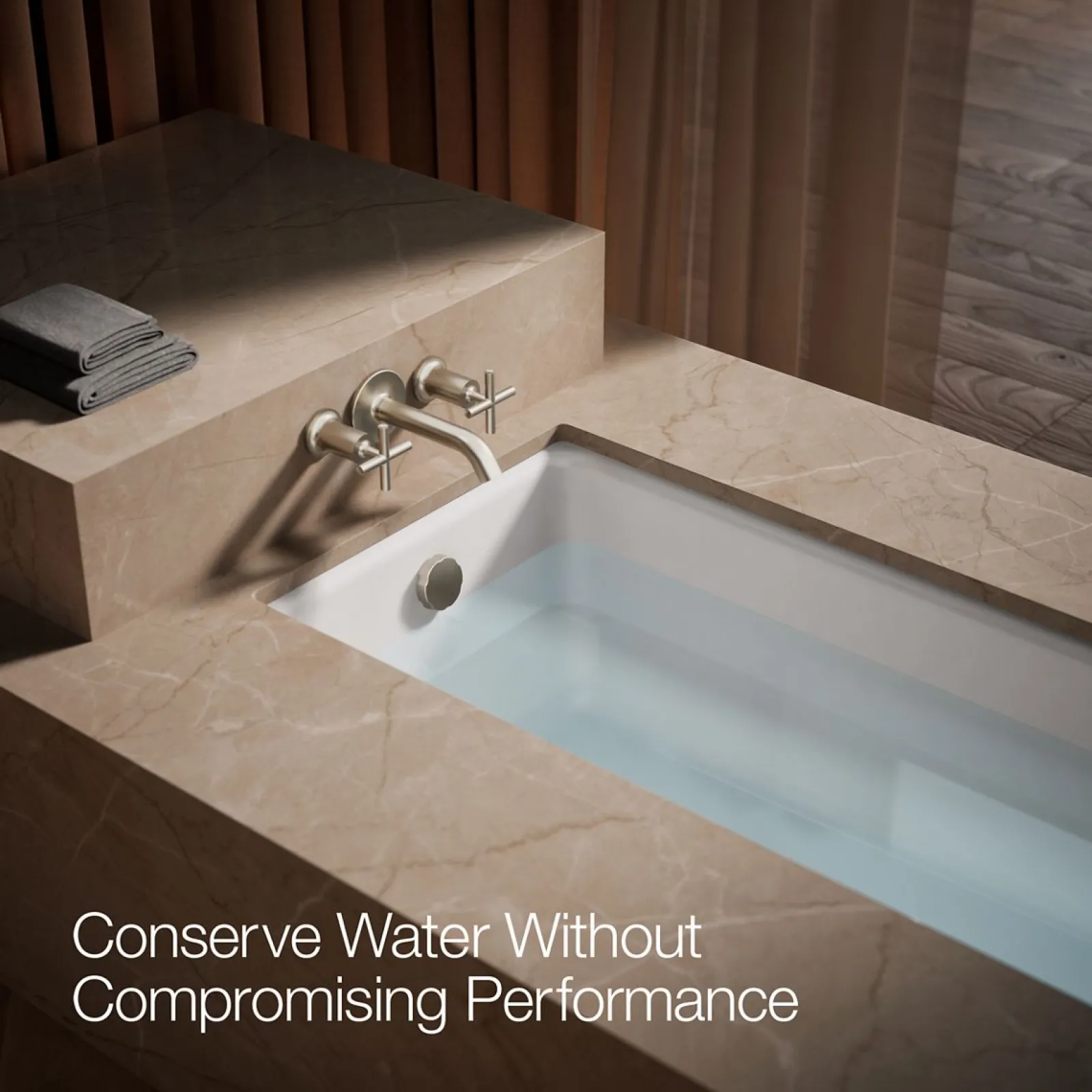 Deck- or wall-mount bath faucet handle trim with cross design^Kohler Best