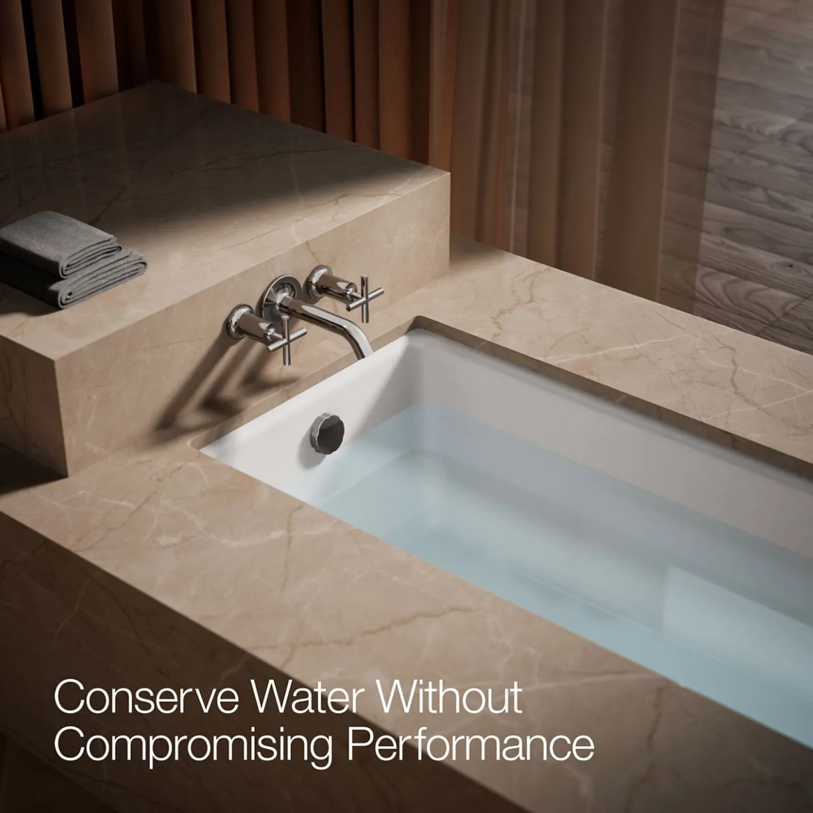 Deck- or wall-mount bath faucet handle trim with cross design^Kohler Best