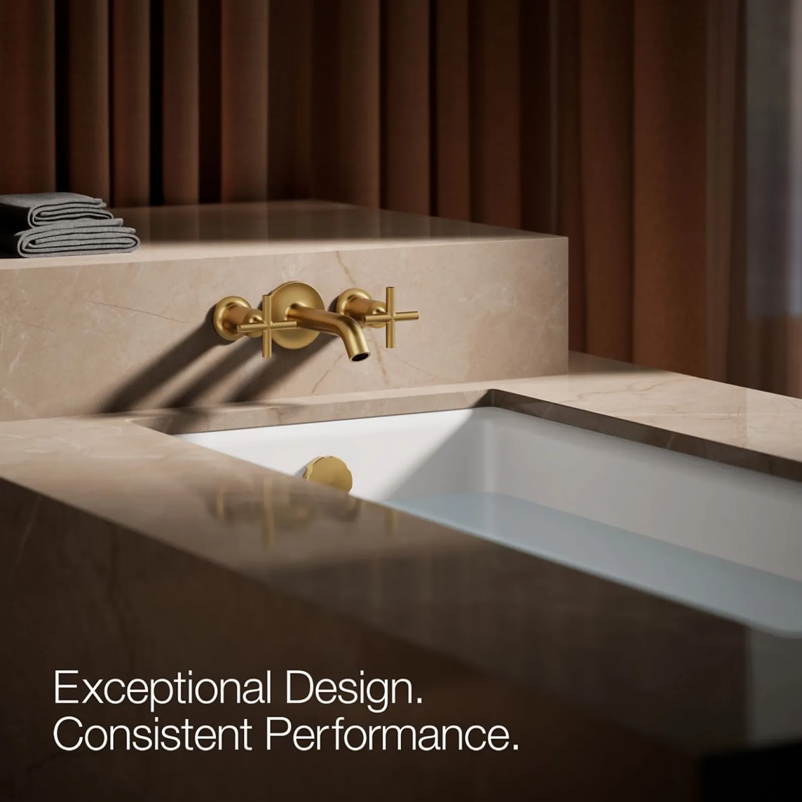 Deck- or wall-mount bath faucet handle trim with cross design^Kohler Best