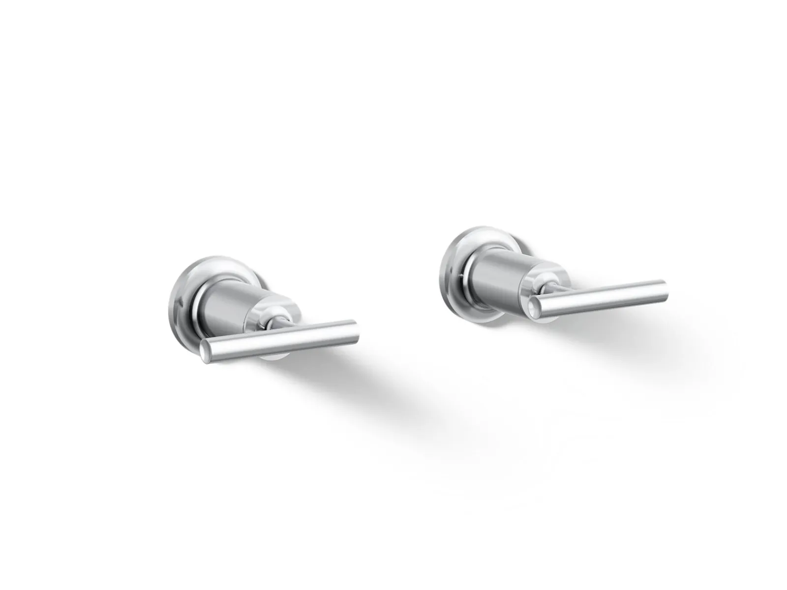 Deck- or wall-mount bath faucet handle trim with lever design^Kohler Hot