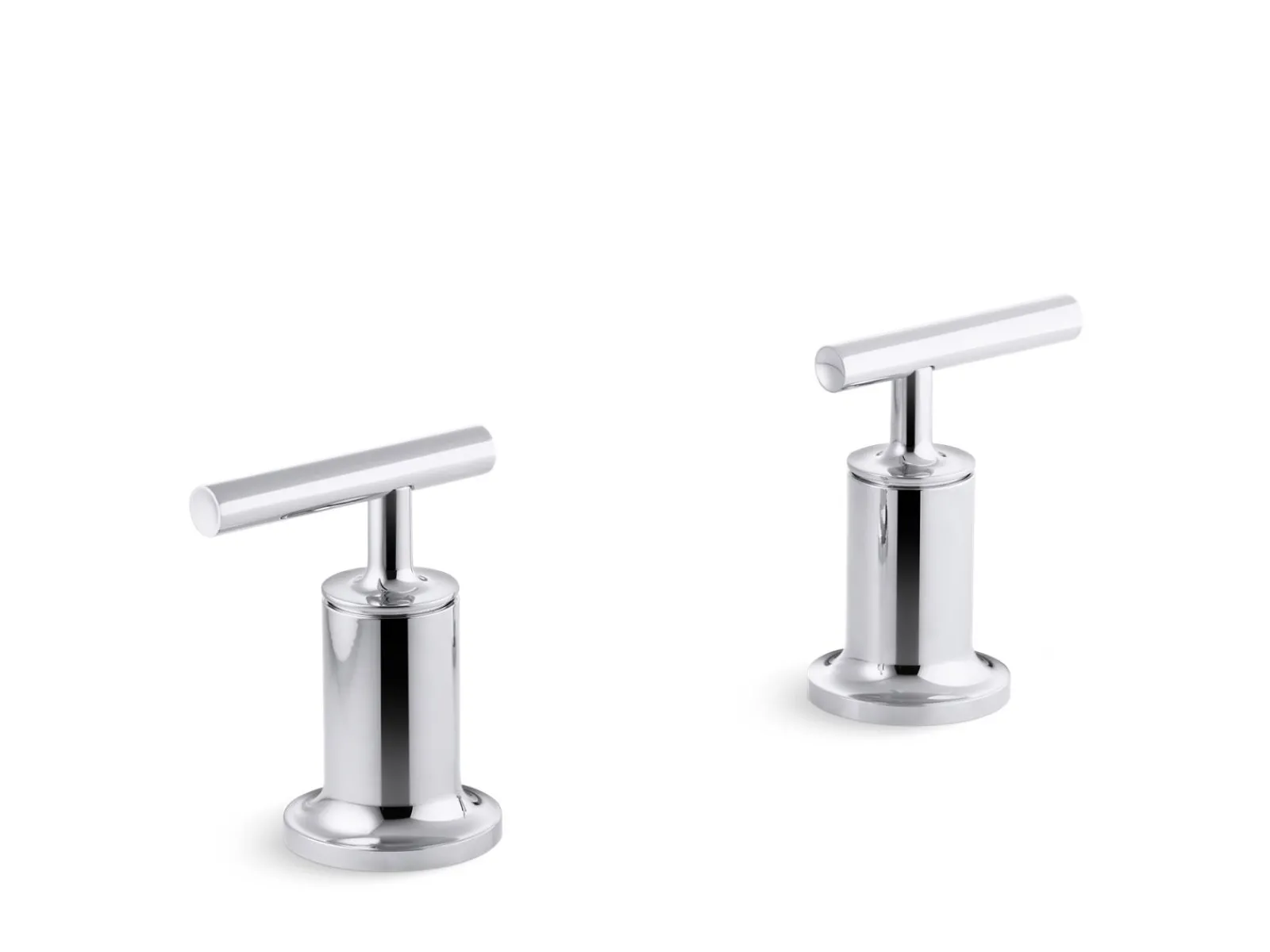 Deck- or wall-mount bath faucet handle trim with lever design^Kohler Hot