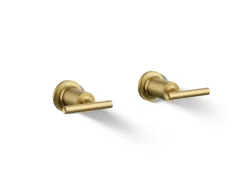 Deck- or wall-mount bath faucet handle trim with lever design^Kohler Hot