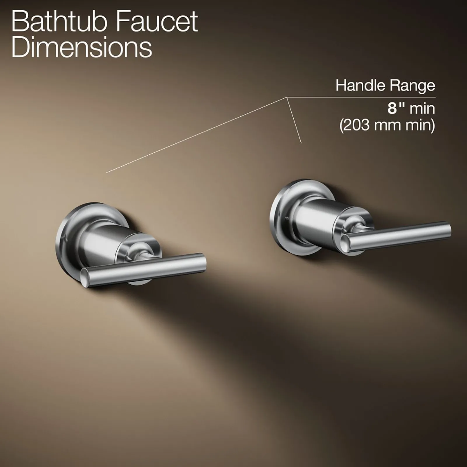 Deck- or wall-mount bath faucet handle trim with lever design^Kohler Hot