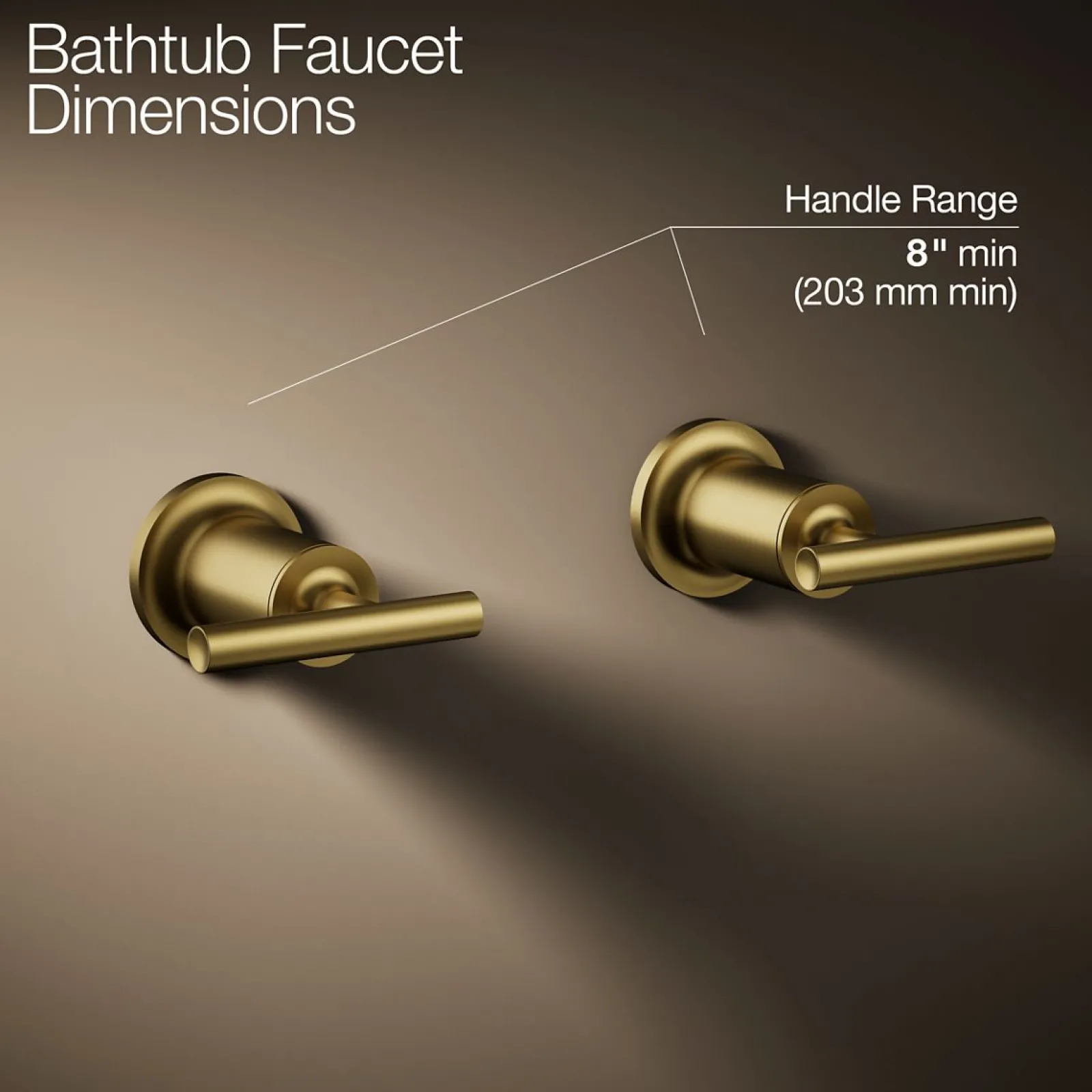 Deck- or wall-mount bath faucet handle trim with lever design^Kohler Hot