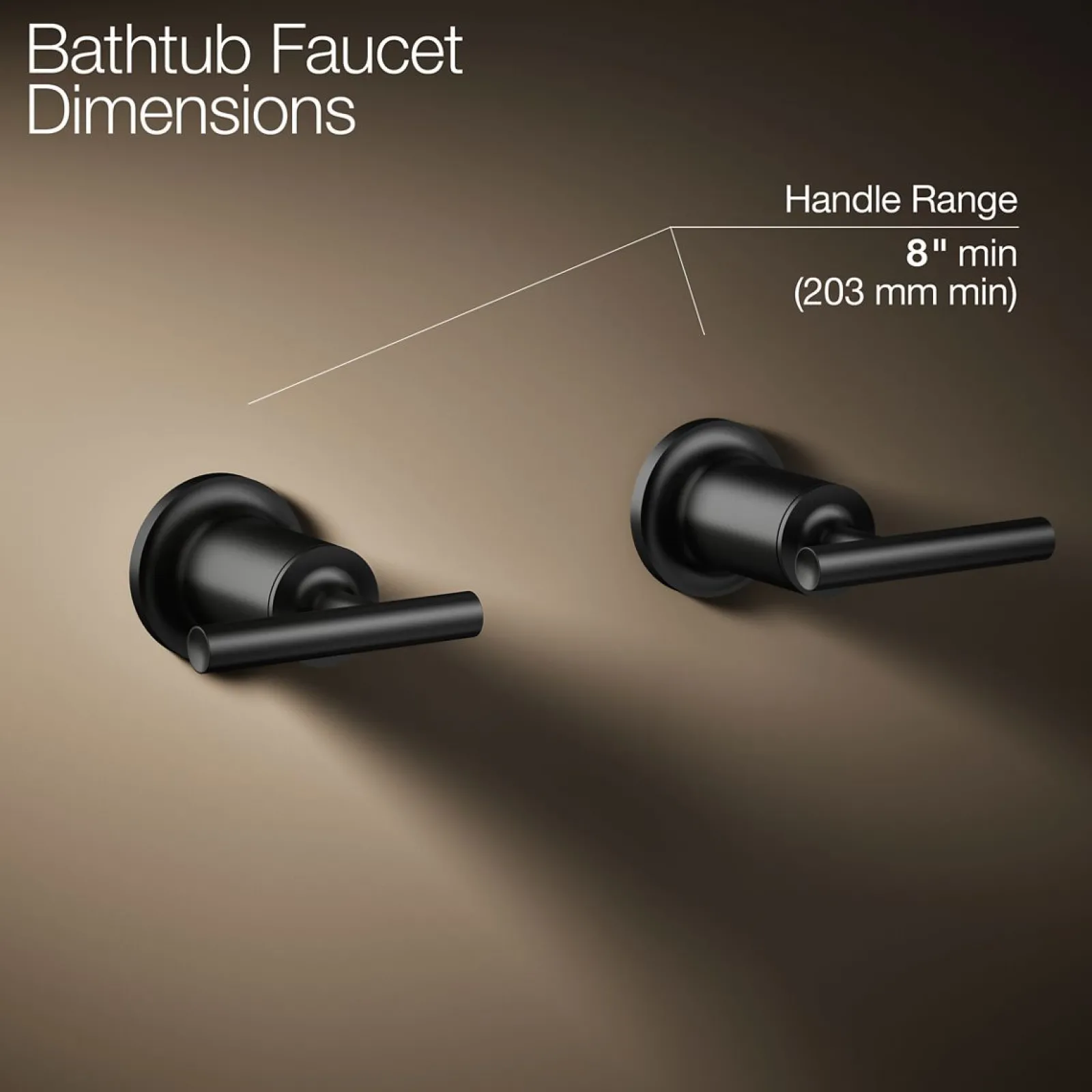 Deck- or wall-mount bath faucet handle trim with lever design^Kohler Hot