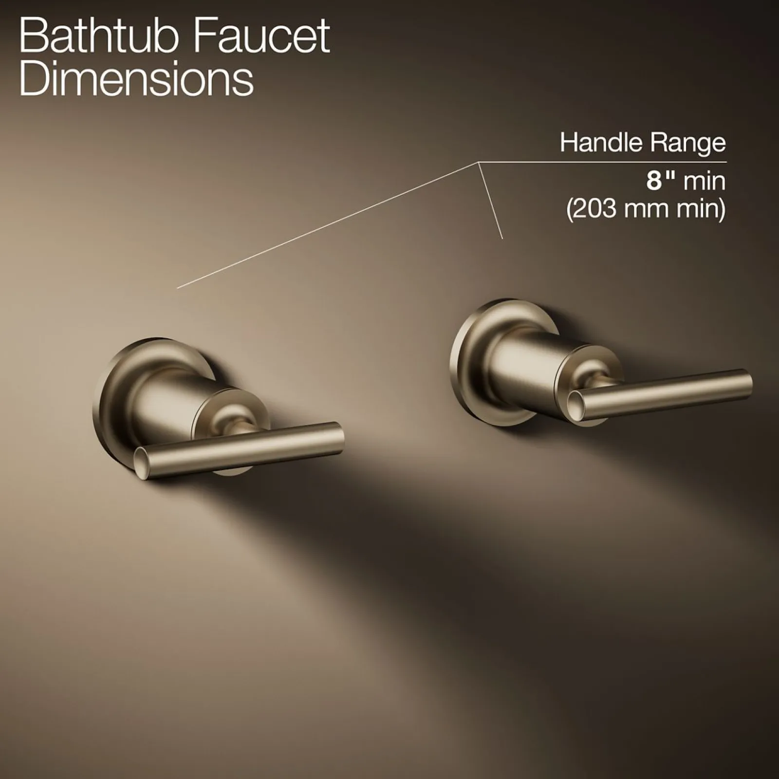 Deck- or wall-mount bath faucet handle trim with lever design^Kohler Hot