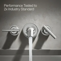 Deck- or wall-mount bath faucet handle trim with lever design^Kohler Hot