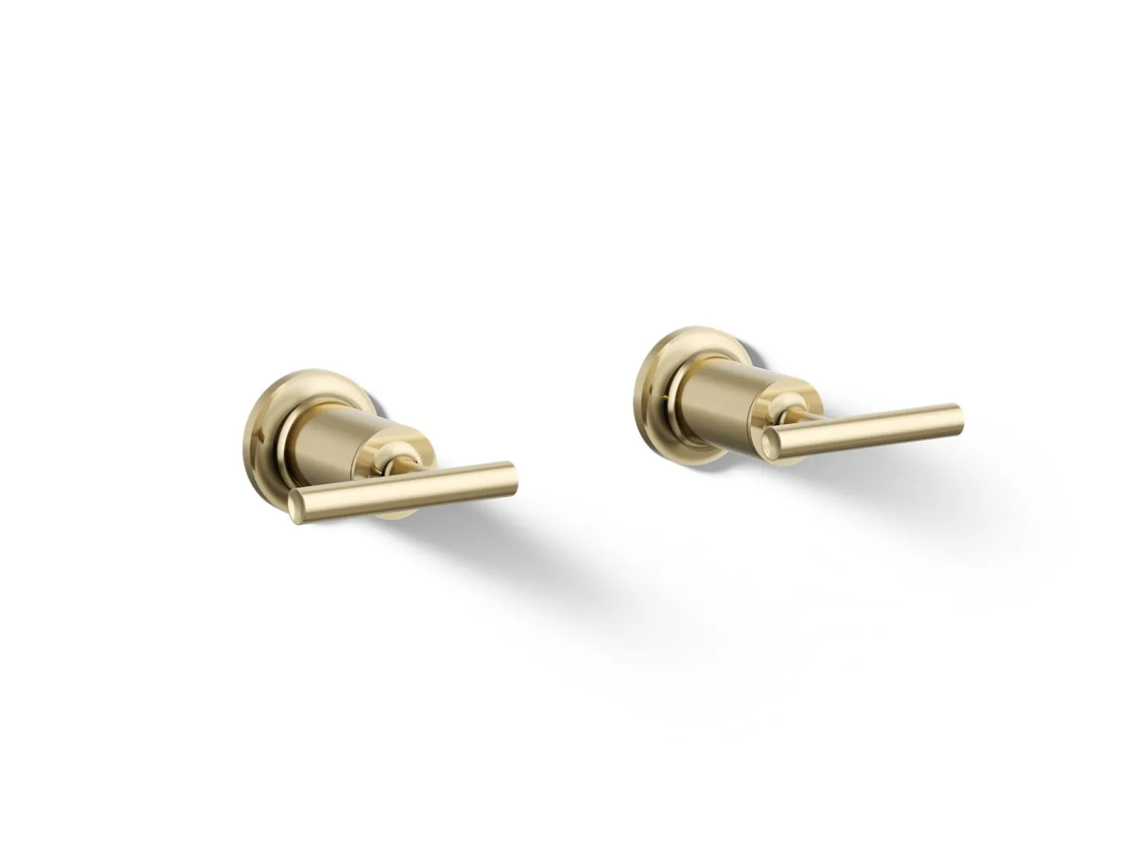 Deck- or wall-mount bath faucet handle trim with lever design^Kohler Hot