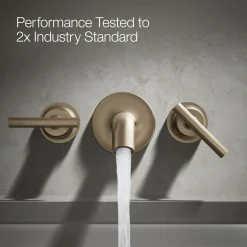 Deck- or wall-mount bath faucet handle trim with lever design^Kohler Hot