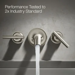 Deck- or wall-mount bath faucet handle trim with lever design^Kohler Hot