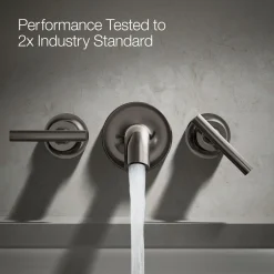 Deck- or wall-mount bath faucet handle trim with lever design^Kohler Hot