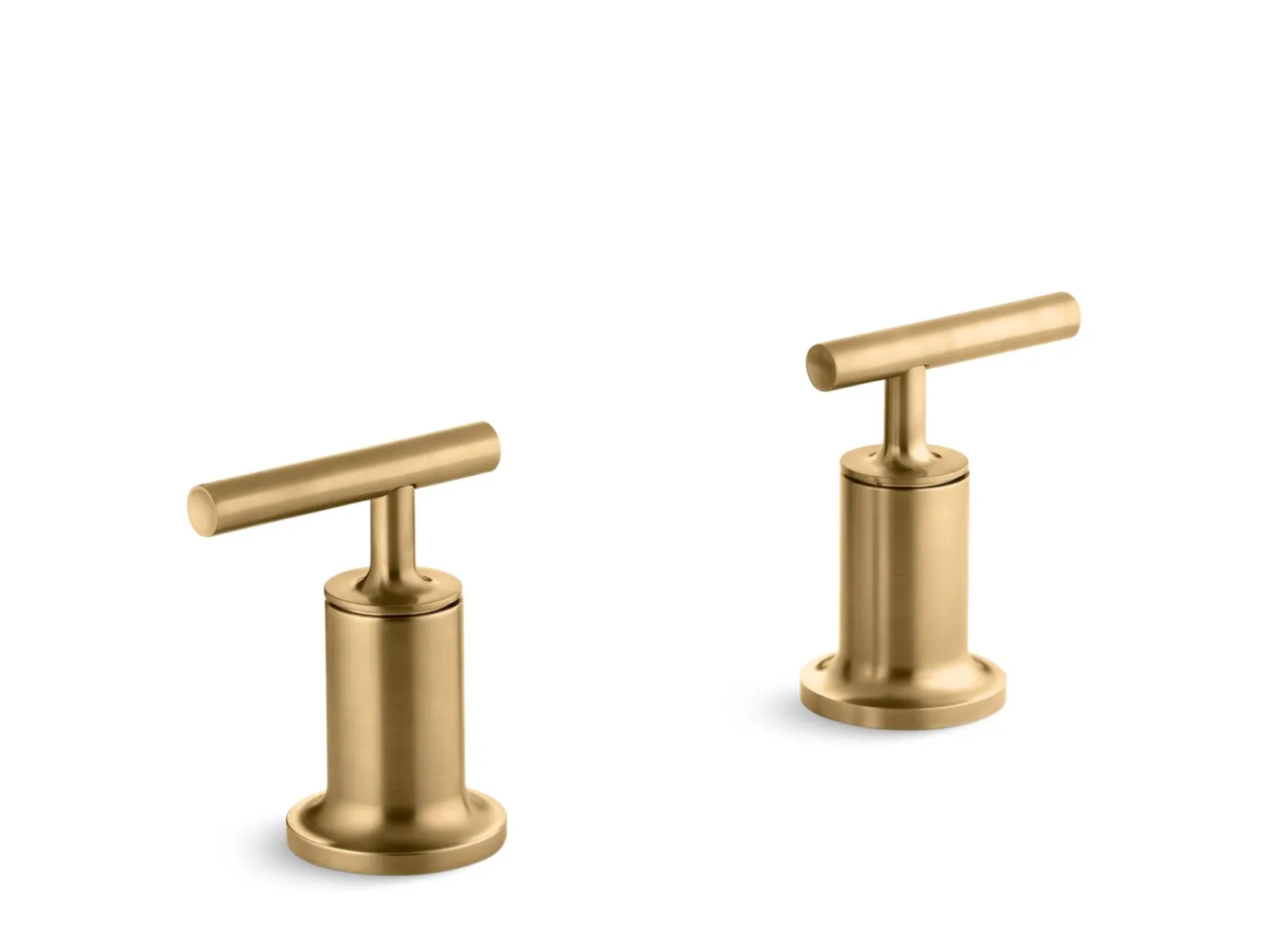 Deck- or wall-mount bath faucet handle trim with lever design^Kohler Hot
