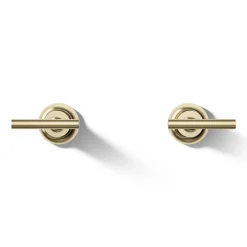 Deck- or wall-mount bath faucet handle trim with lever design^Kohler Hot