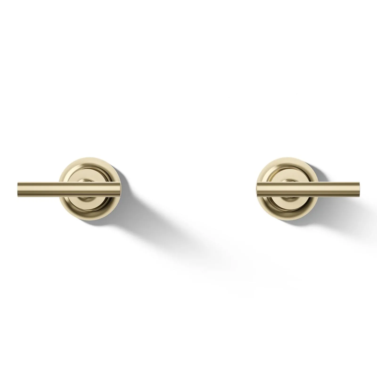 Deck- or wall-mount bath faucet handle trim with lever design^Kohler Hot