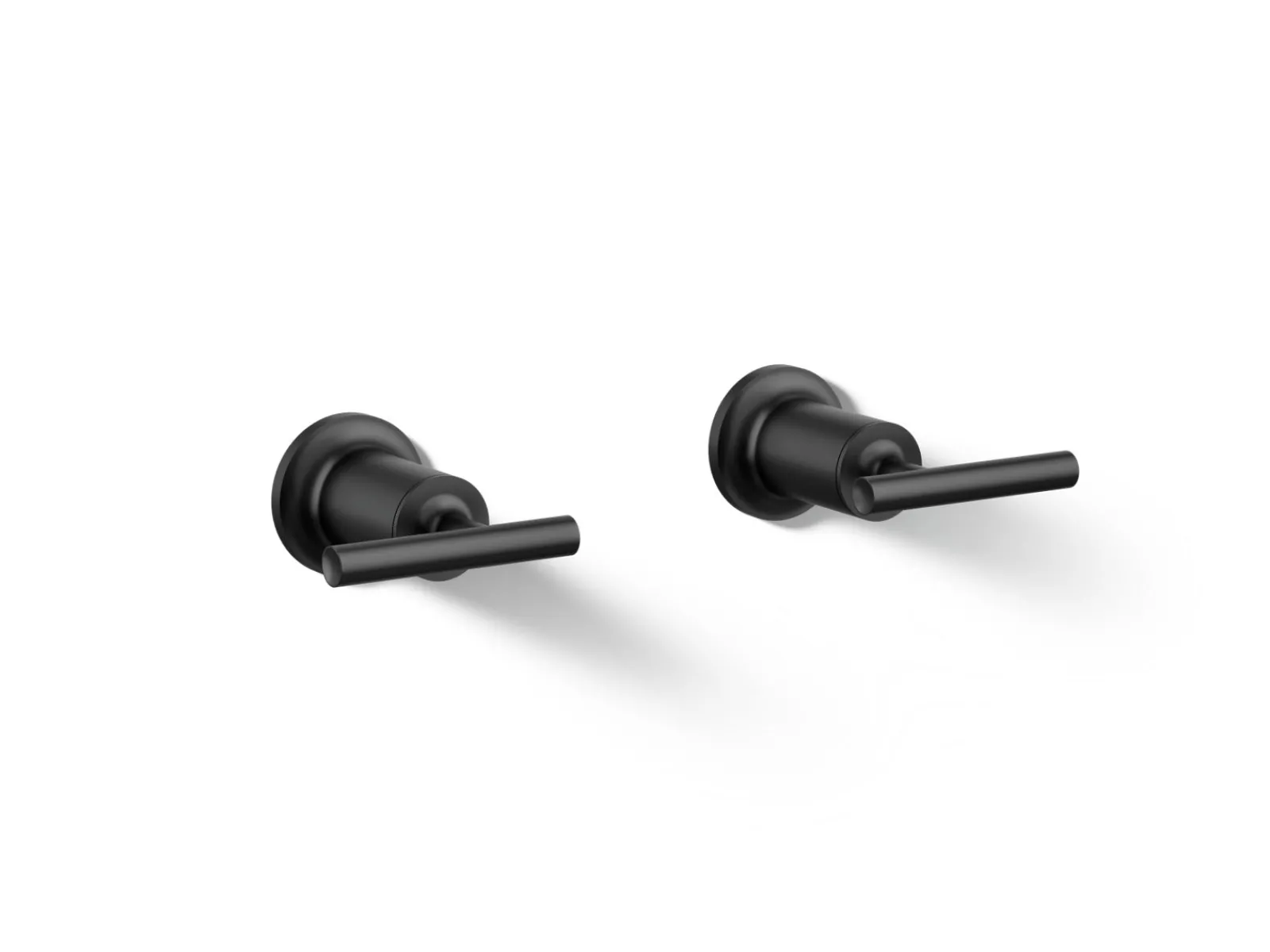 Deck- or wall-mount bath faucet handle trim with lever design^Kohler Hot