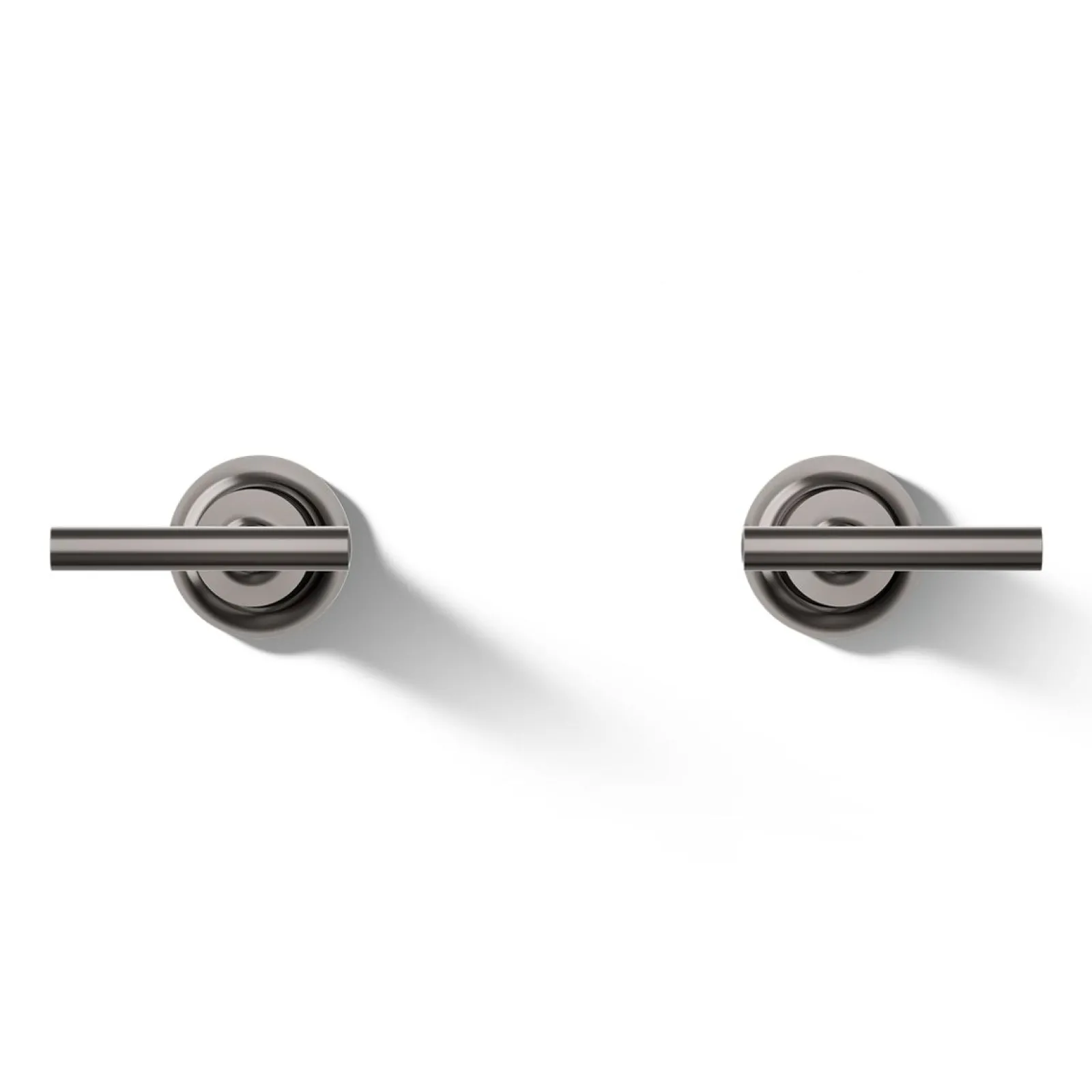Deck- or wall-mount bath faucet handle trim with lever design^Kohler Hot