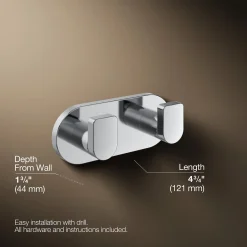 Double robe hook^Kohler Clearance