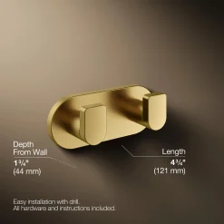 Double robe hook^Kohler Clearance