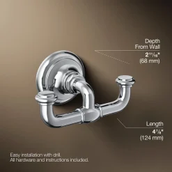 Double robe hook^Kohler Online