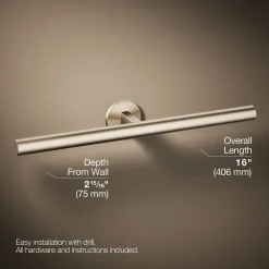 Double towel arm^Kohler Online