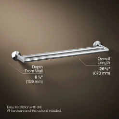 Double towel bar^Kohler