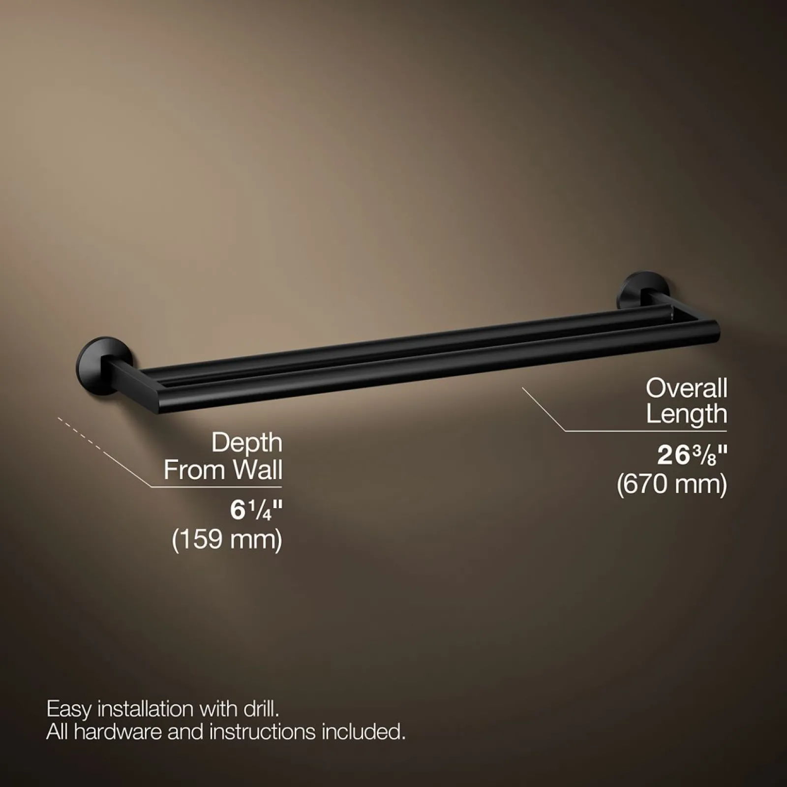 Double towel bar^Kohler