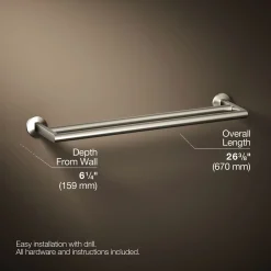 Double towel bar^Kohler