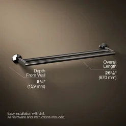 Double towel bar^Kohler