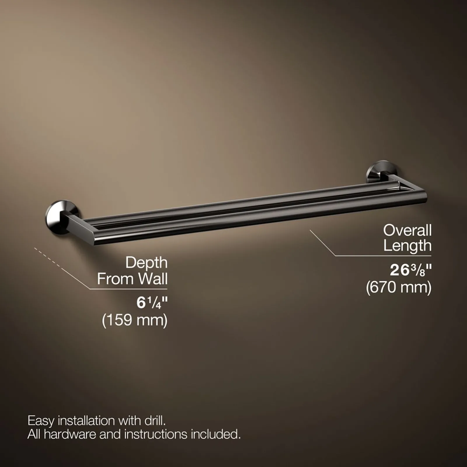 Double towel bar^Kohler