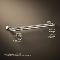 Double towel bar^Kohler