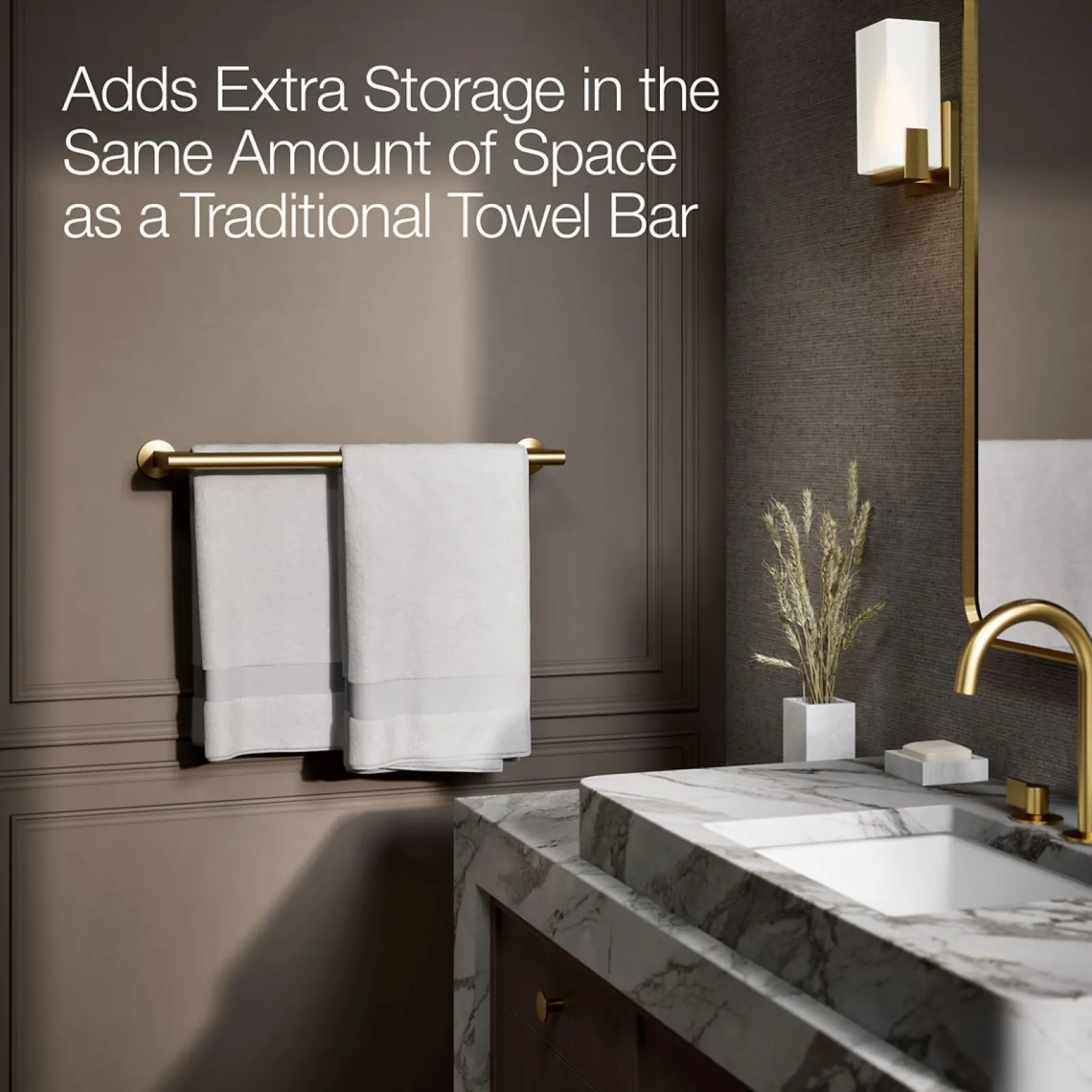 Double towel bar^Kohler