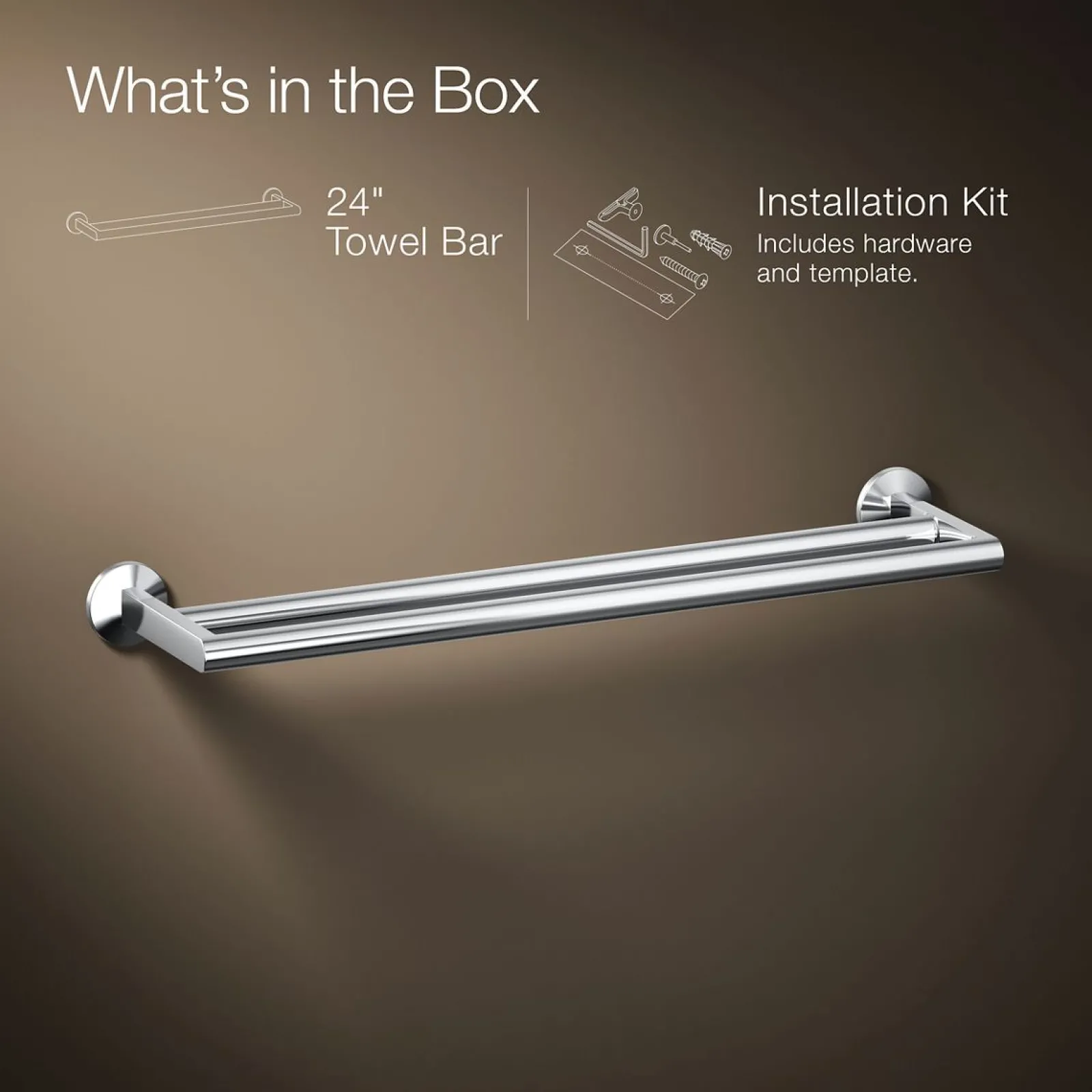 Double towel bar^Kohler