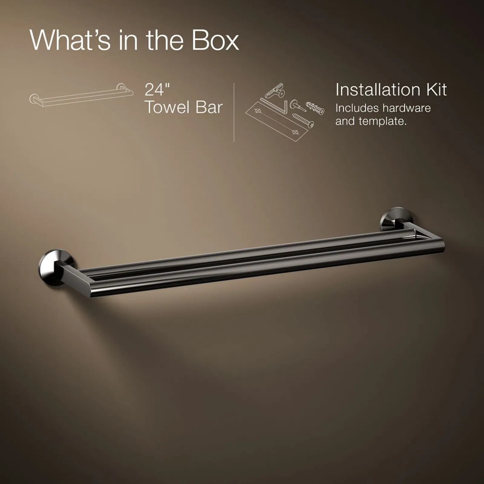 Double towel bar^Kohler