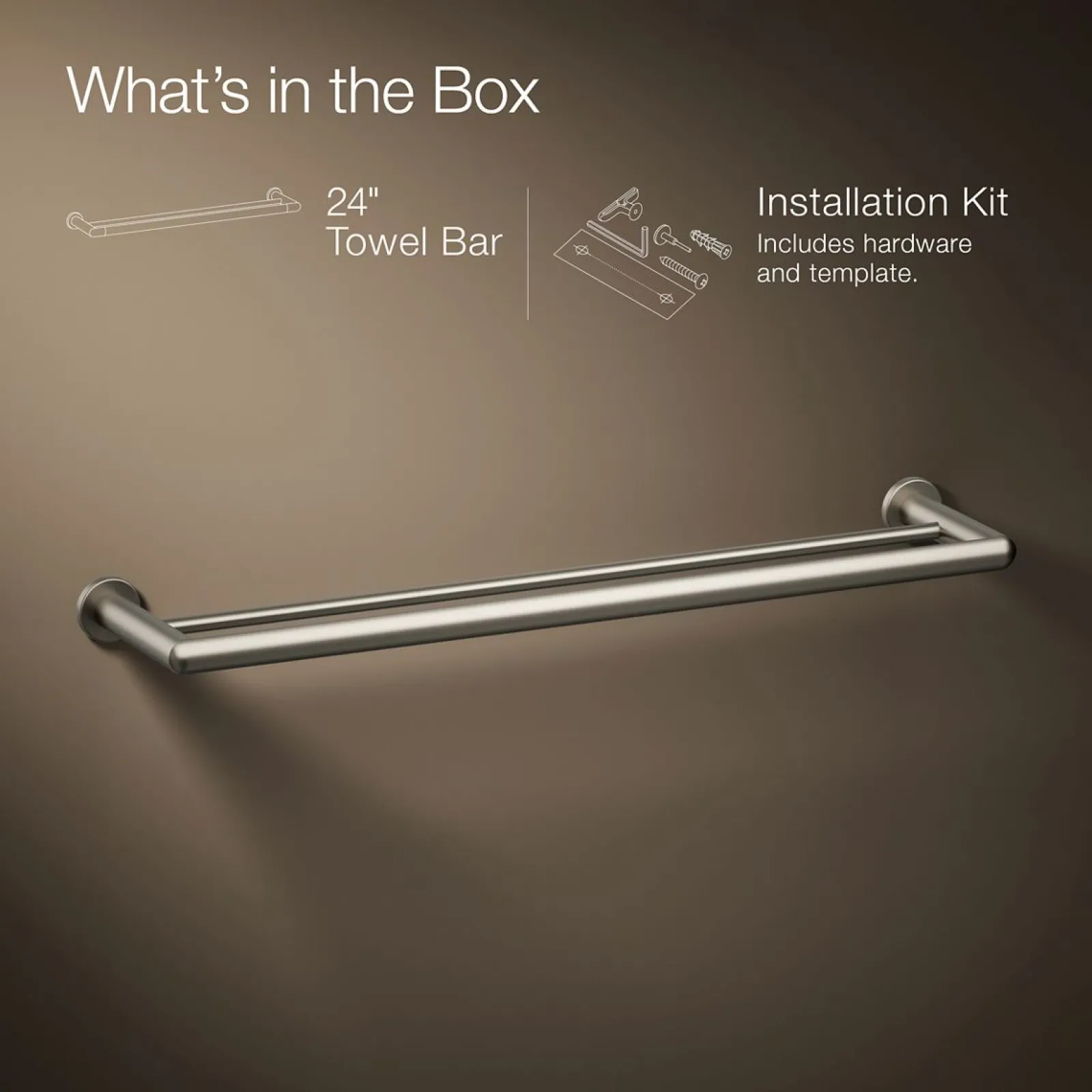 24" double towel bar^Kohler Online