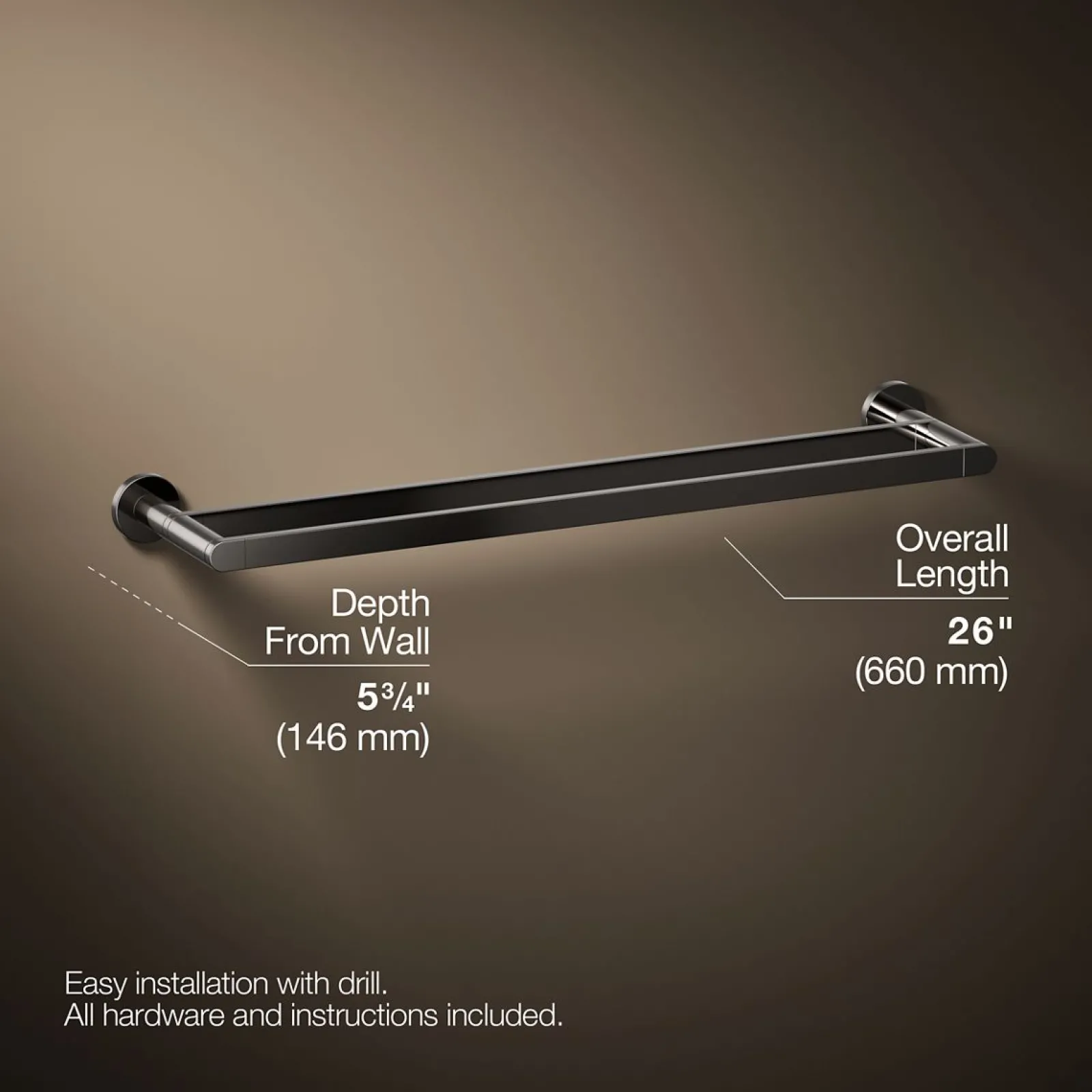 24" double towel bar^Kohler