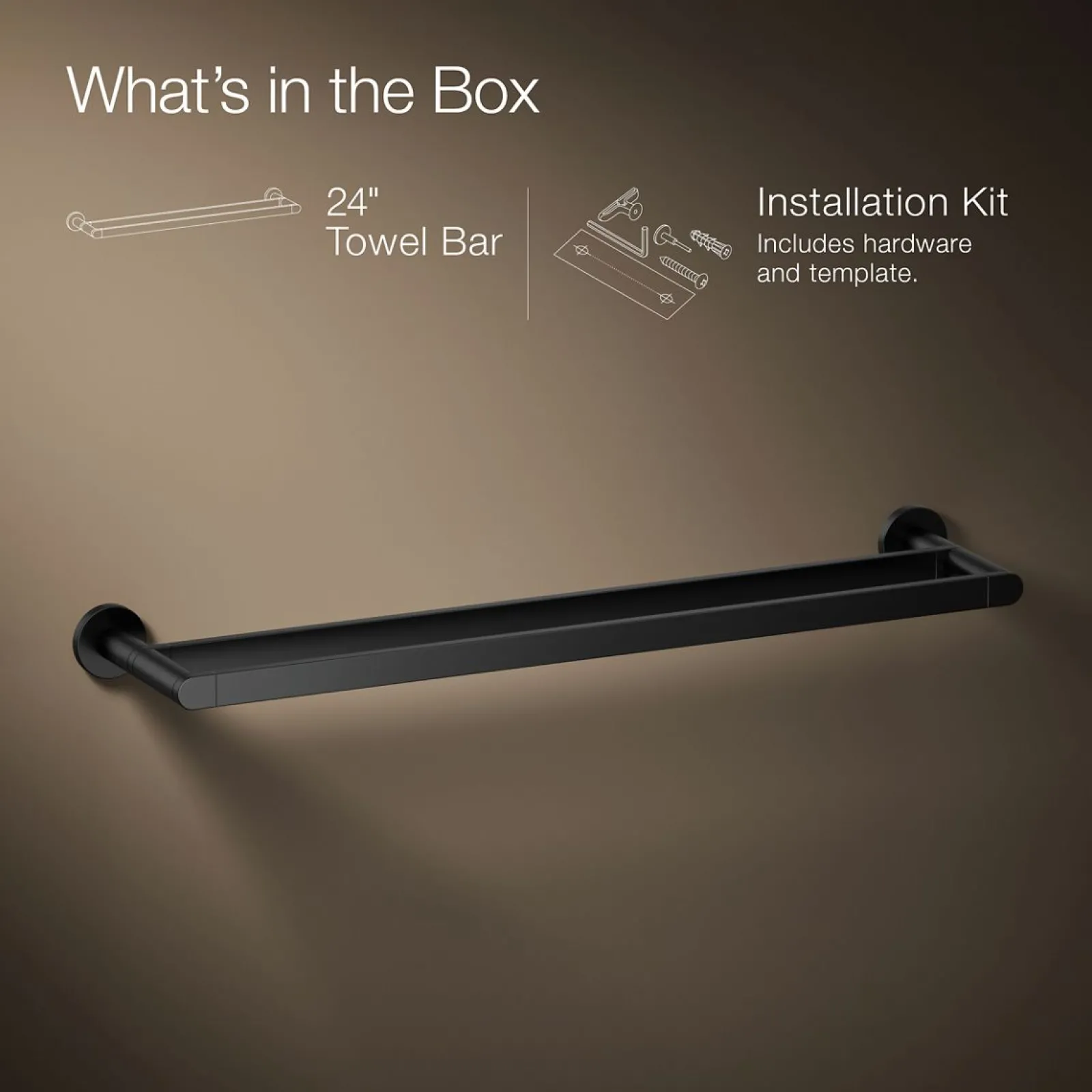 24" double towel bar^Kohler