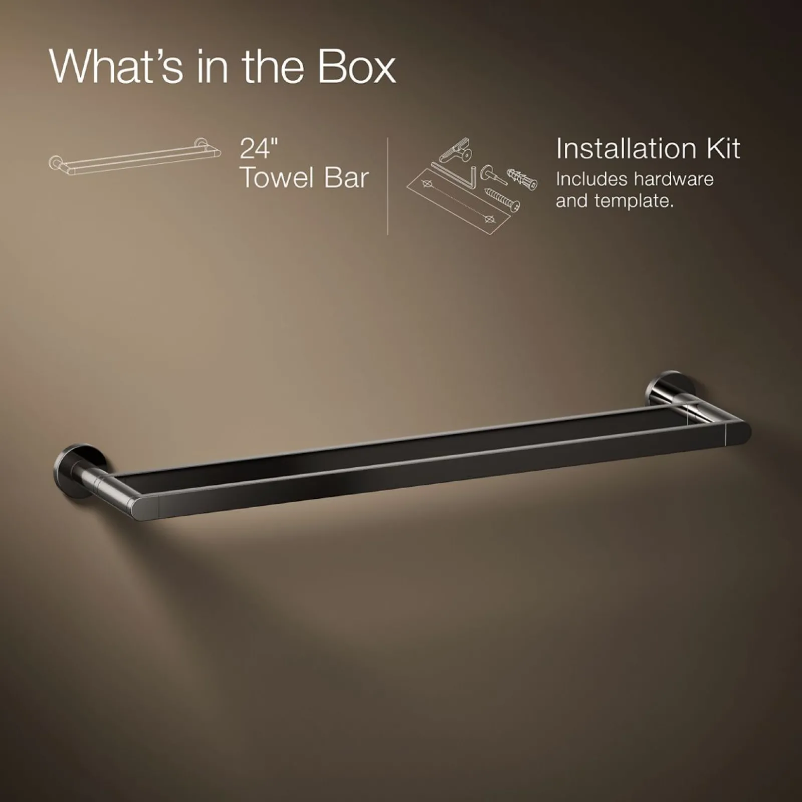 24" double towel bar^Kohler