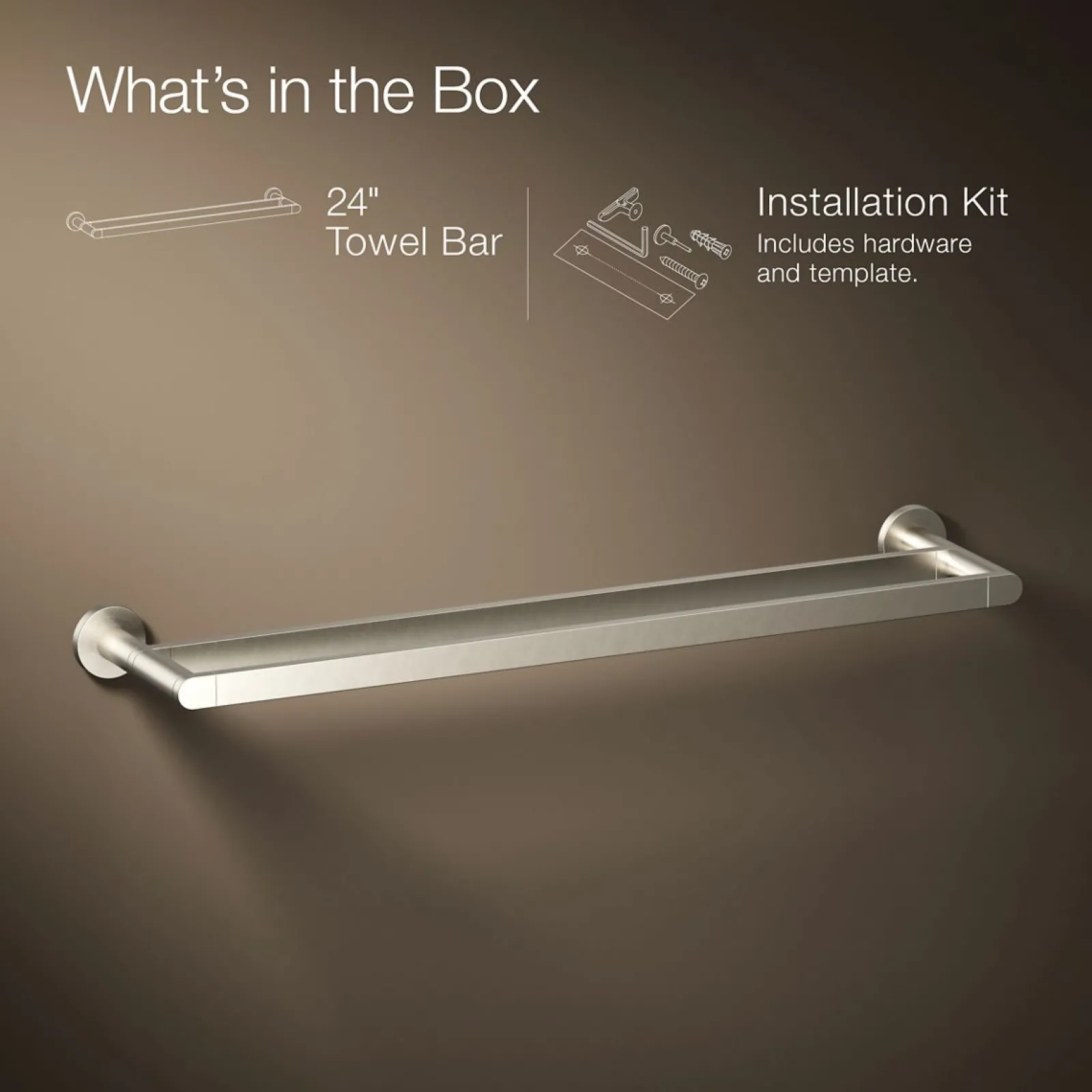 24" double towel bar^Kohler