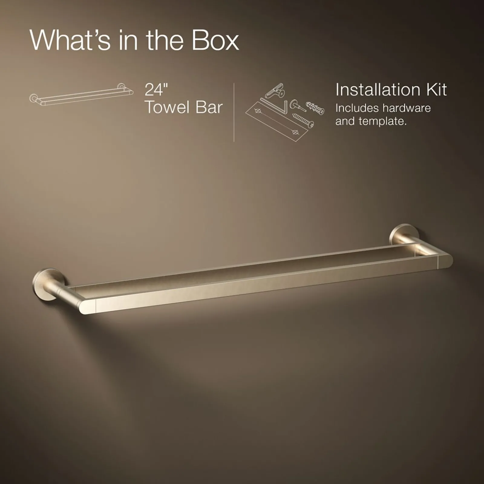 24" double towel bar^Kohler