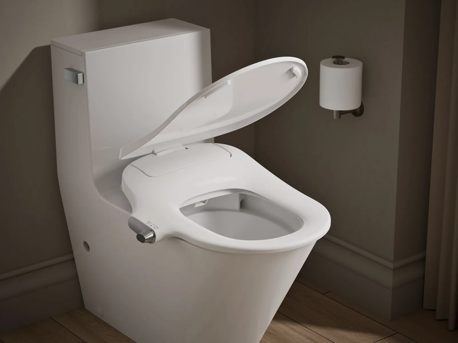 D-shaped manual bidet toilet seat^Kohler Outlet