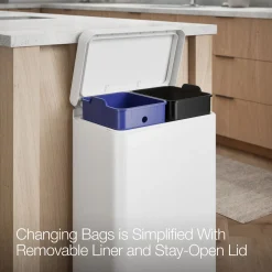 Dual-compartment step trash can^Kohler New