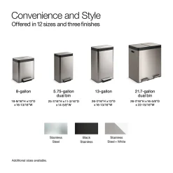 Dual-compartment step trash can^Kohler New