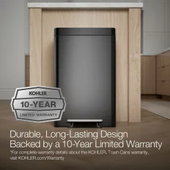 Dual-compartment step trash can^Kohler New