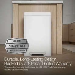 Dual-compartment step trash can^Kohler New