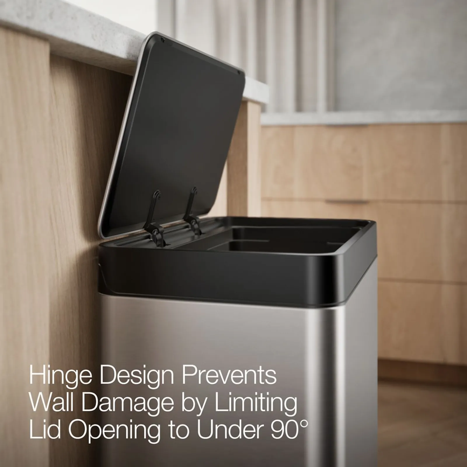 Dual-compartment step trash can^Kohler New