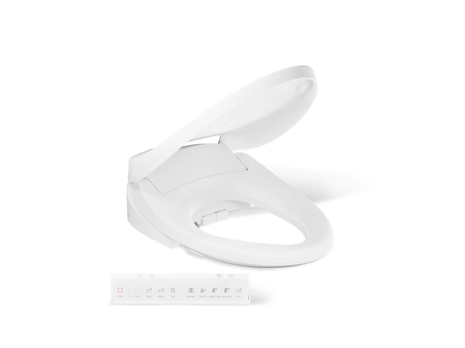 Dual-Wand Elongated bidet toilet seat with remote control^Kohler