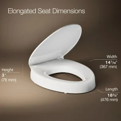 Elevated Quiet-Close™ elongated toilet seat^Kohler Clearance