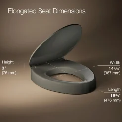 Elevated Quiet-Close™ elongated toilet seat^Kohler Clearance