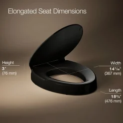 Elevated Quiet-Close™ elongated toilet seat^Kohler Clearance